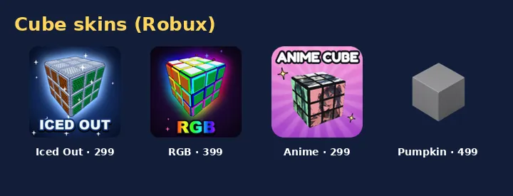 Icons of the Iced Out, RGB, Anime and Pumpkin cubes