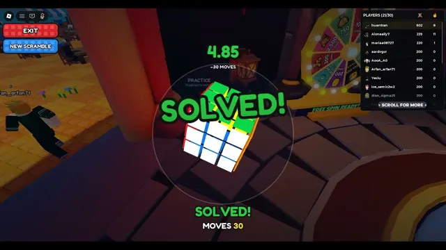 [Roblox Solve The Cube] Rubik's Cube solved in 4.85 seconds – YouTube video thumbnail